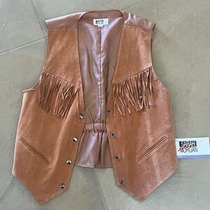 Vintage Sarah Morgan Sueded Leather Vest